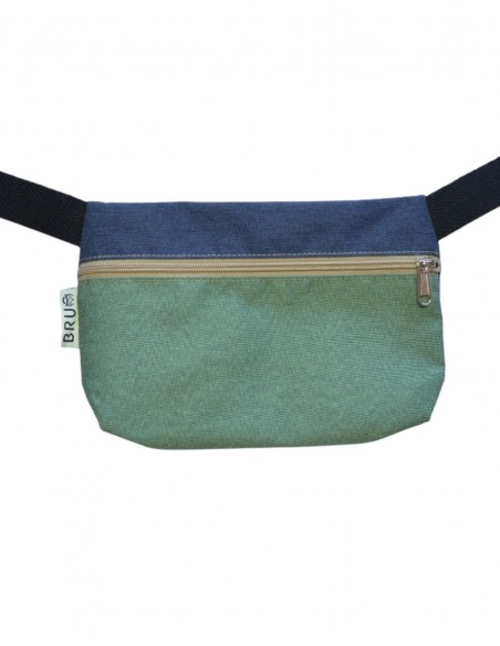 Sac ceinture 1 poche vert bleu - TAHITÍ