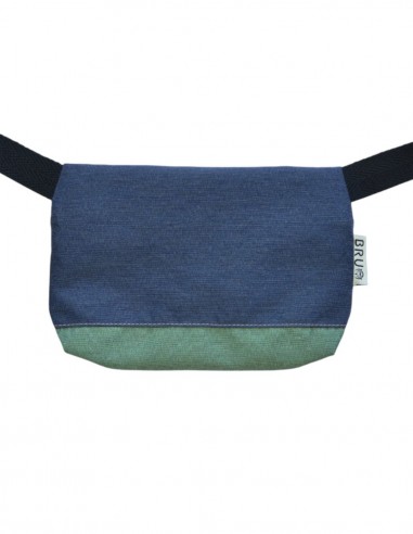Belt bag 1 pocket green blue - TAHITÍ tras