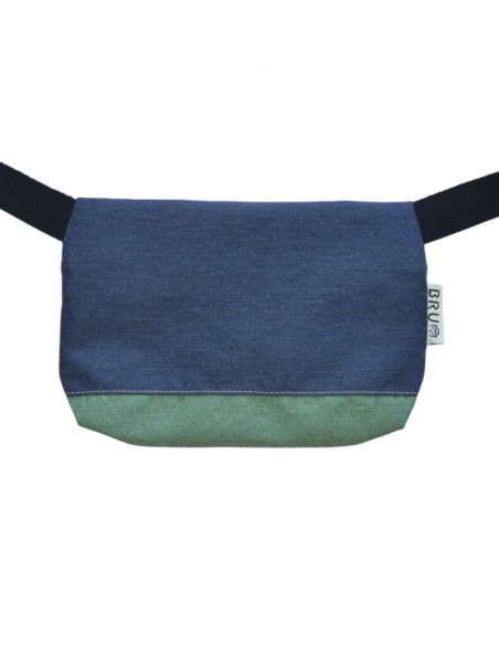 Belt bag 1 pocket green blue - TAHITÍ tras