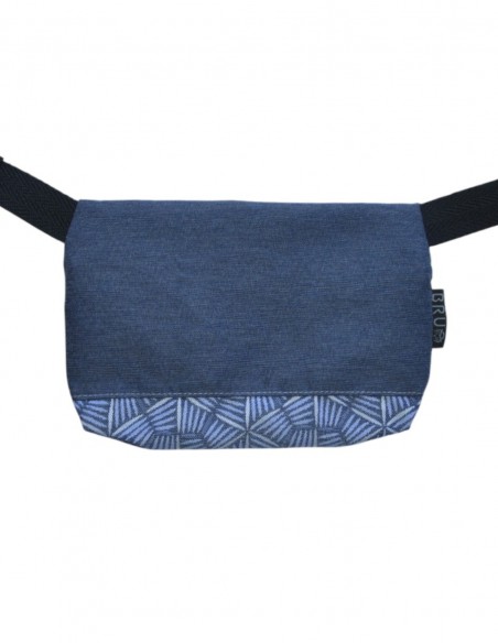 Waist bag 1 pocket "pali" blue - TAHITÍ tras