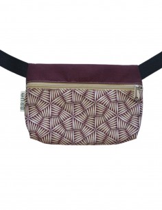 Waist bag 1 pocket "pali" burgundy - TAHITÍ