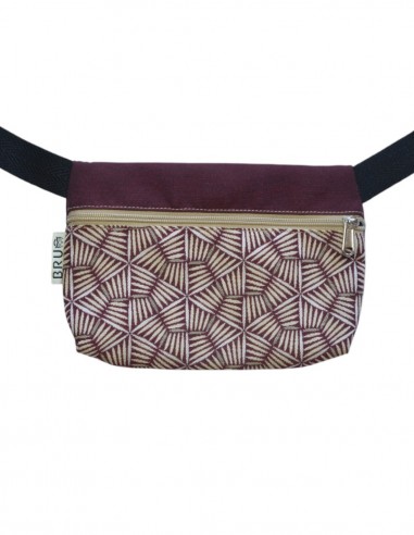 Waist bag 1 pocket "pali" burgundy - TAHITÍ