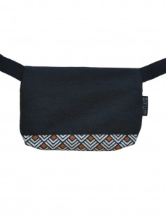 Sac ceinture 1 poche "rombos" noir - TAHITÍ 2