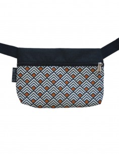 Sac ceinture 1 poche "rombos" noir - TAHITÍ