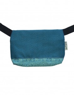 Waist bag 1 pocket "etnic" turquoise - TAHITÍ 2