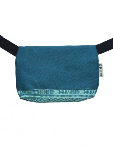 Sac ceinture 1 poche "etnic" turquoise - TAHITÍ tras