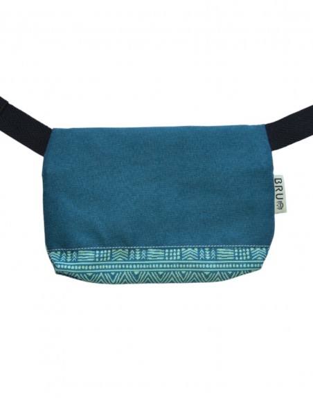 Sac ceinture 1 poche "etnic" turquoise - TAHITÍ tras