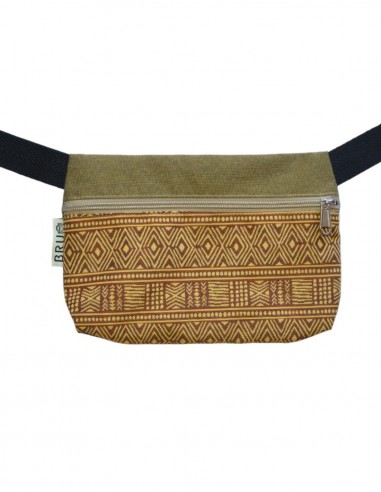 Sac ceinture 1 poche "etnic" moutarde - TAHITÍ