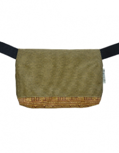 Waist bag 1 pocket "etnic" mustard - TAHITÍ 2