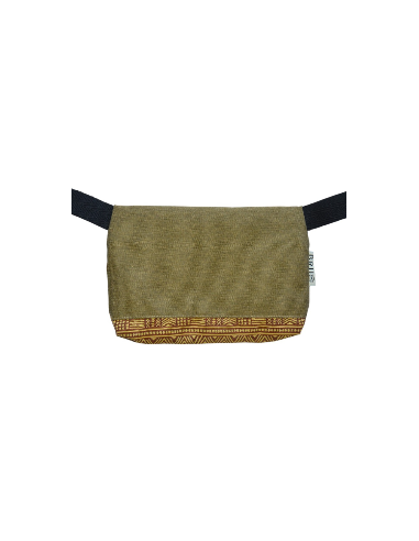 Waist bag 1 pocket "etnic" mustard - TAHITÍ tras