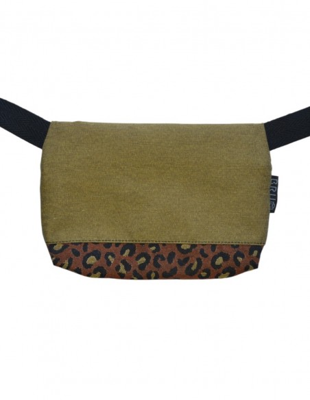 Sac ceinture 1 poche "leopard" moutarde - TAHITÍ tras