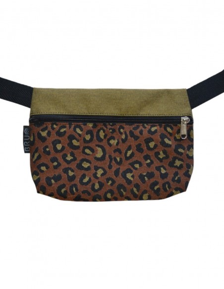 Riñonera 1 bolsillo "leopard" mostaza - TAHITÍ