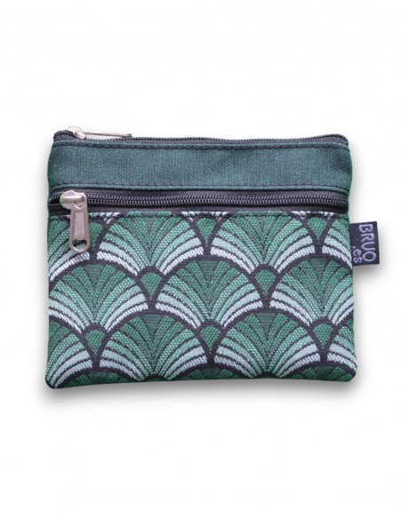 Wallet with 2 pockets, "abanik" green - KO PHI PHI