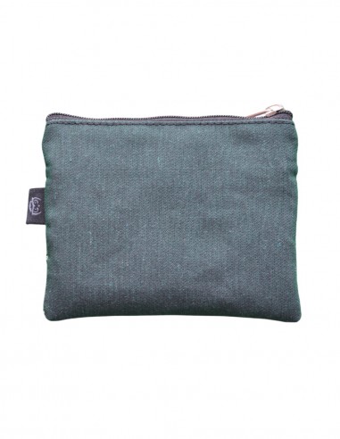 Porte-monnaie 2 poches "abanik" vert - KO PHI PHI tras