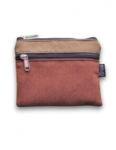 Wallet with 2 pockets, terracota/mustard - KO PHI PHI