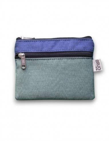 Porte-monnaie 2 poches vert/bleu - KO PHI PHI
