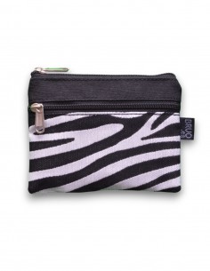 Wallet with 2 pockets, "cebra" black - KO PHI PHI