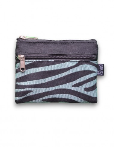 Wallet with 2 pockets, "cebra" black - KO PHI PHI