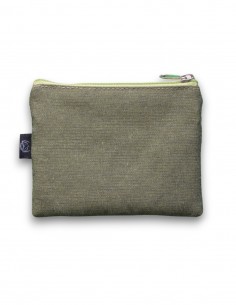 Porte-monnaie 2 poches "rayas" vert - KO PHI PHI 2