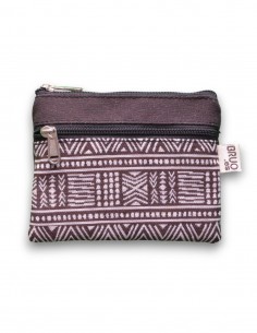 Wallet with 2 pockets, "etnic" brown - KO PHI PHI