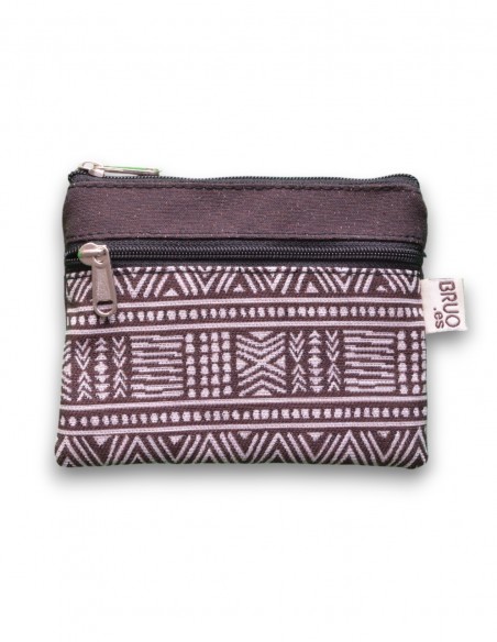 Porte-monnaie 2 poches "etnic" marro - KO PHI PHI