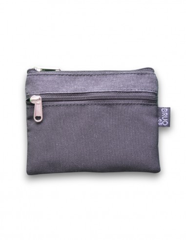 Moneder 2 butxaques negre/gris - KO PHI PHI