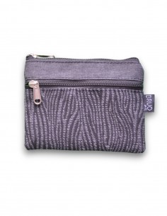 Porte-monnaie 2 poches "cebra fina" gris - KO PHI PHI