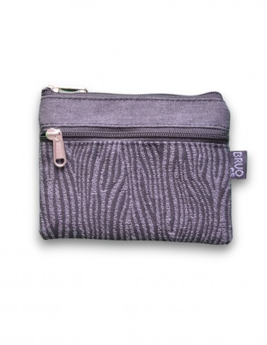 Porte-monnaie 2 poches "cebra fina" gris - KO PHI PHI