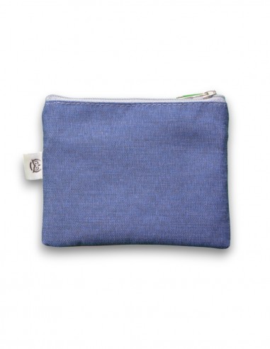 Porte-monnaie 2 poches bleu - KO PHI PHI tras