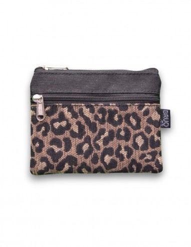 Moneder 2 butxaques "leopard" negre - KO PHI PHI