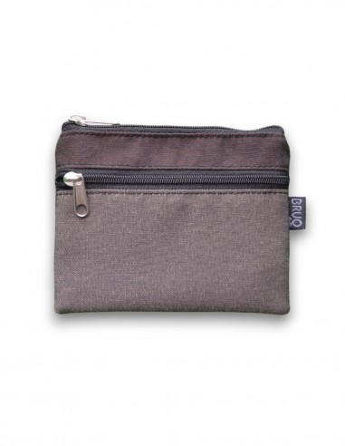 Wallet with 2 pockets, taupe/brown - KO PHI PHI