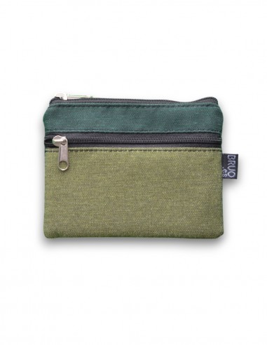 Porte-monnaie 2 poches vert - KO PHI PHI