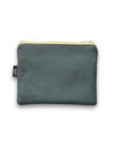 Porte-monnaie 2 poches "hojas" vert - KO PHI PHI 2