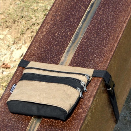 Sac ceinture Île de Pâques 3 camel uni 100% coton