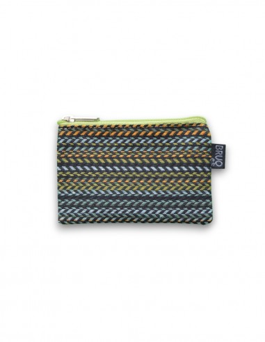 Porte-monnaie mini, "rayas" vert - KO PU