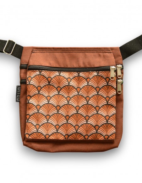 Double waist bag 3 pockets "abanik" terracota – PUKA PUKA