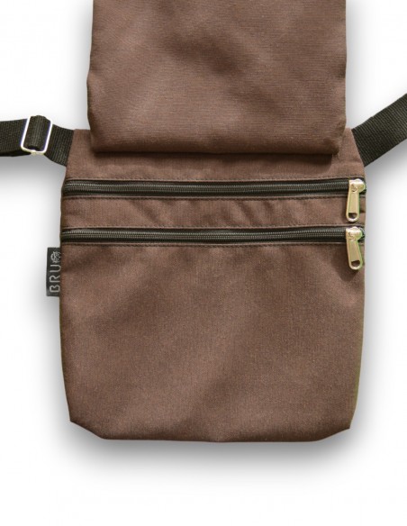 Sac Banane double 3 poches marron – PUKAPUKA