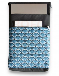 Funda ordenador, "abanik" azul/negra - BARBADOS 2