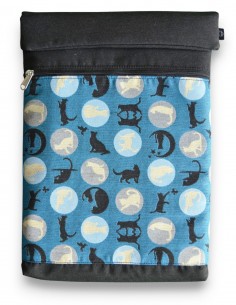 Funda d’ordinador, "cats" blau/negra – BARBADOS