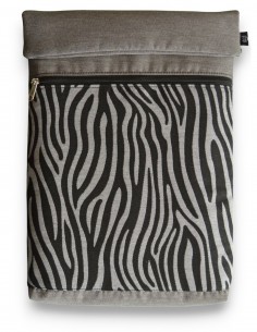 Laptop sleeve, "cebra" grey – BARBADOS