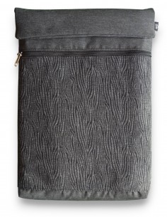 Laptop sleeve, "cebra fina" grey – BARBADOS