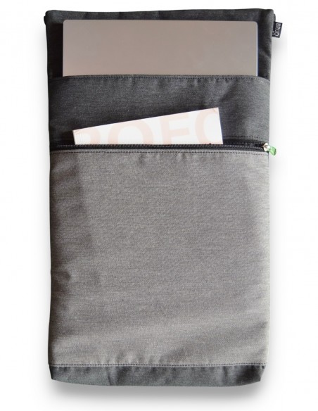 Laptop sleeve, grey open – BARBADOS