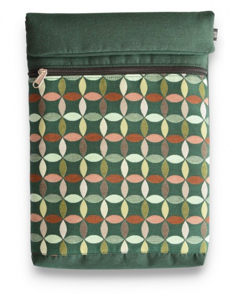 Laptop sleeve, "hojas" green – BARBADOS