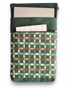 Funda ordenador, "hojas" verde - BARBADOS 2