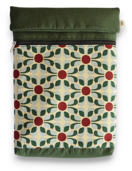 Funda ordenador, "flores" verde - BARBADOS