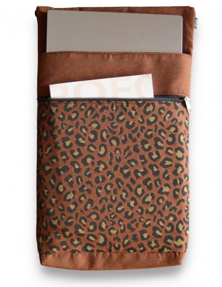 Funda ordenador, "leopard" teja open - BARBADOS