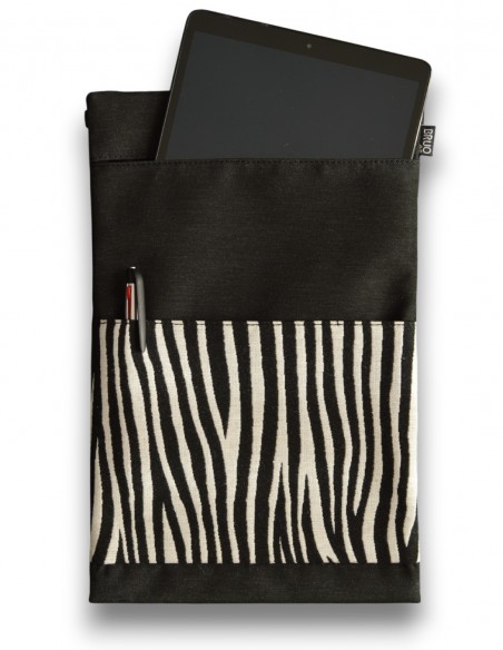 Funda tablet, "cebra" negra - CAIMAN