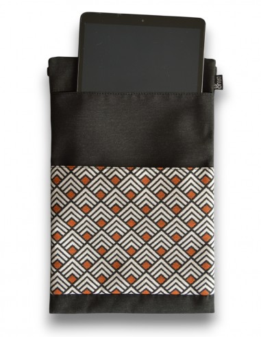 Funda tablet, "rombos" negra - CAIMAN