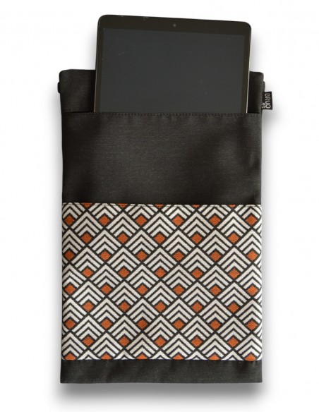 Funda tablet, "rombos" negra - CAIMAN