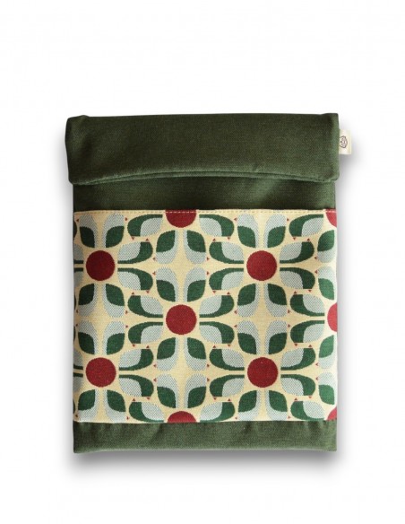 Housse pour tablette "flores" vert 2 – CAIMAN